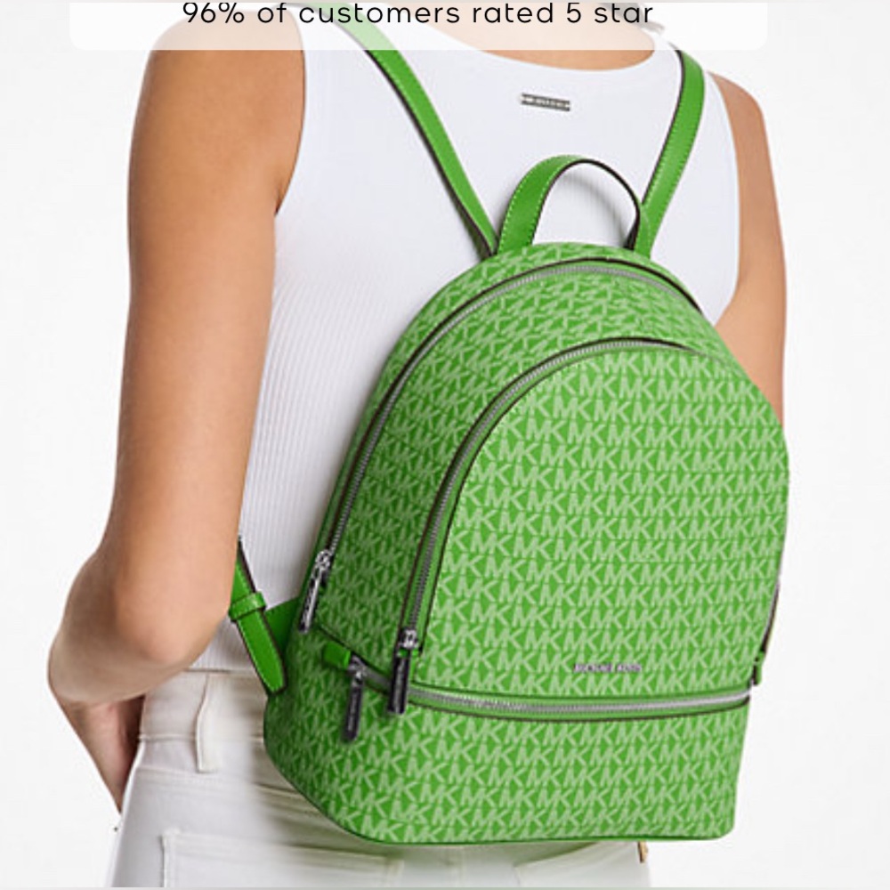 Michael Kors Rhea Medium Signature Logo Backpack - Picture 4 of 8